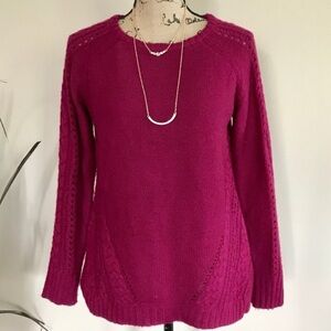 •The Limited• chunky knit eyelet sweater
